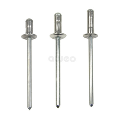 500 Bralo Blindniete Multigrip 4,0 x 16,5 mm Flachkopf Alu/Stahl Nieten Rivets
