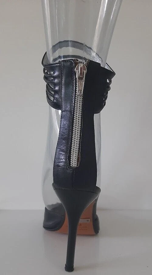 Zapatos de noche NICOLE MILLER Couture para mujer talla 7,5 punta puntiaguda zapatos de salón cremallera negros Foto 4 de 4