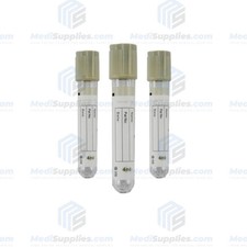 Vacuum Blood Collection Tube (Glucose Tube), 13 x 75mm, 4ml, Gray Top, Exp 02/28