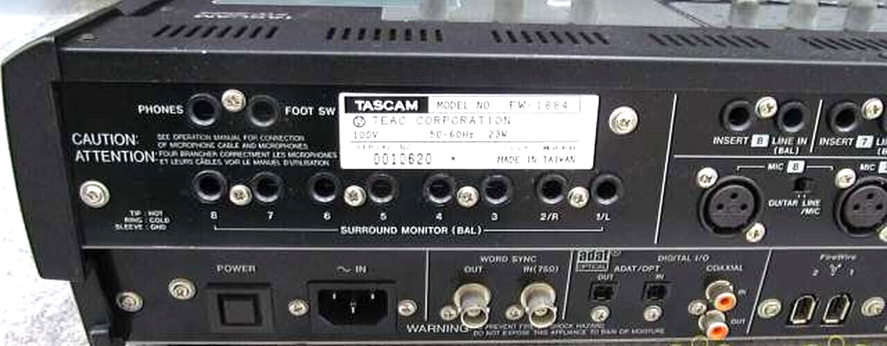 Tascam FW1884 Firewire Audio Interface/Mixer/Control Surface USED