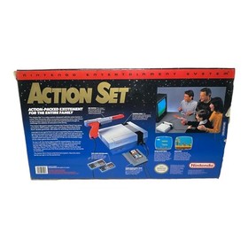 Nintendo NES Action Set Box Controller Gun Duck Hunt/Super Mario Bro Gioco Vintage