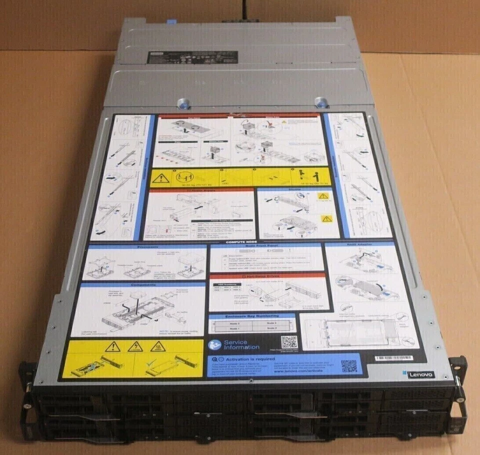 Lenovo ThinkSystem D2 2U Chassis +4x SD530 Server Nodes 8x Bronze 3204 512GB RAM - Image 4 of 4