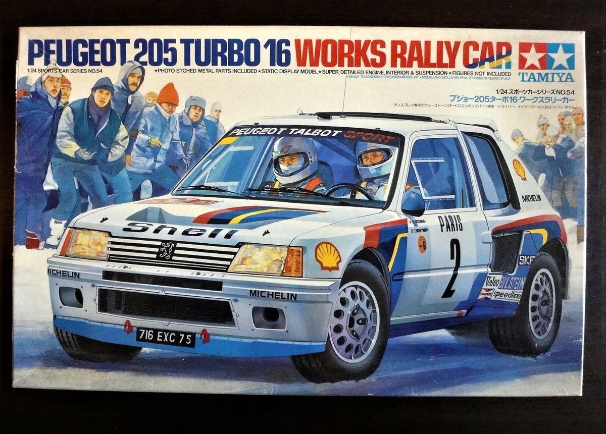 TAMIYA 1/24 Peugeot 205 Turbo 16 Works Rally Car Rare & Valuable 