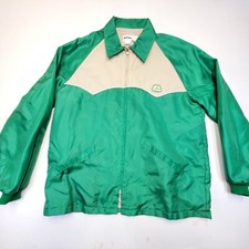 Vintage Pioneer Seeds Fleece Lined Windbreaker XL Full Zip Made in USA Jacket