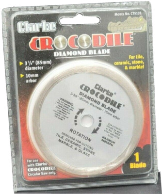 3/8 inch Thin Diamond Blades Clarke Crocodile Works w/ Clarke Circular Saw Tool