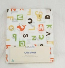 Sumersault ABC  Animals Fitted Crib Sheet NIP