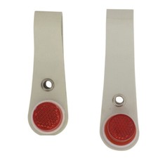 BICYCLE HIGH QUALITY WHITE HUB SHINER RED REFLECTORS VINTAGE STYLE