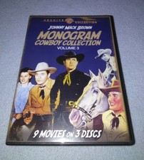 Monogram Cowboy Collection, Vol. 3: Johnny Mack Brown (DVD, 3-Disc Set *RARE oop