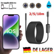 8 LED Endoskop Endoskopkamera Inspektions Industrie Rohrkamera für iPhone/iPad