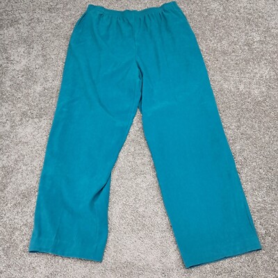 Alfred Dunner Men's Elastic Waist Casual Sweatpants Teal Size 16