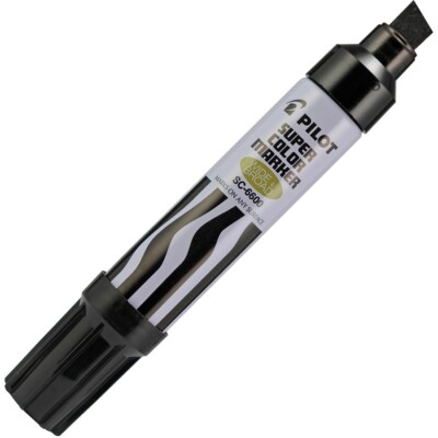 43100 Pilot Super Color Permanent Marker, Jumbo Chisel, Black Ink, Pack of 1