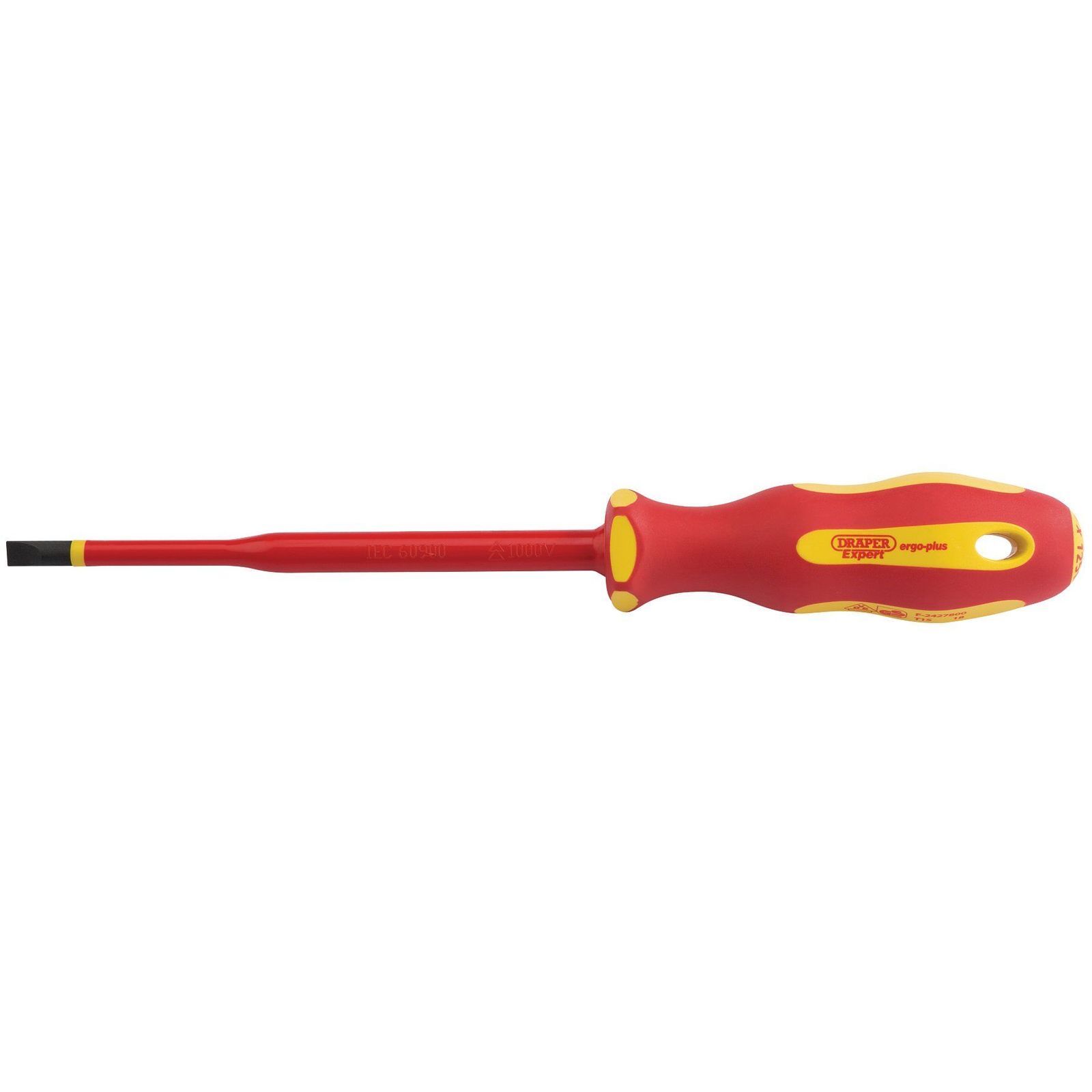 Draper 02161 XP1000 VDE Slimline Plain Slot Screwdriver 5.5 x 125mm - Image 2