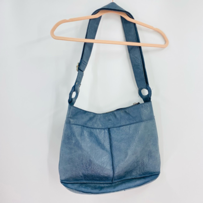 Juicy Couture Vintage Y2K Shoulder Bag Blue Cowhide Leather