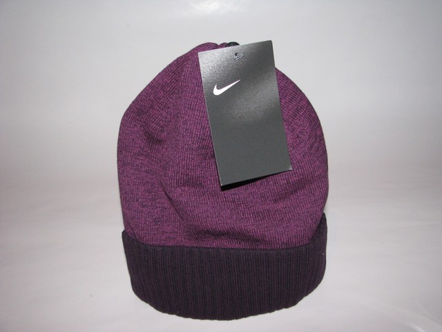 Nike NSW Women's Cuffed Beanie Tossle Winter Hat Cap Purple/Plum NEW! | eBay
