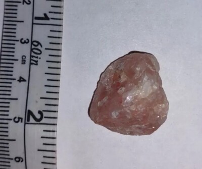 Pink Topaz Rough Natural Pink Imperial Topaz 27crt Rare Rough Gem Crystal 5.4 Gram 3/4 ...