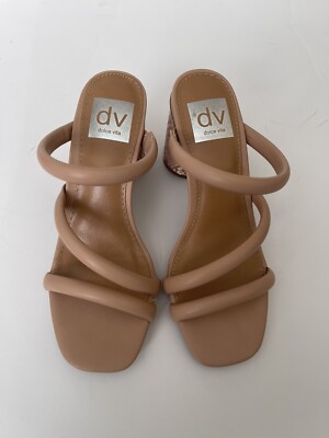 DV Dolce Vita Strappy Block Heel Sandal that features Snake Embossed Details S 5
