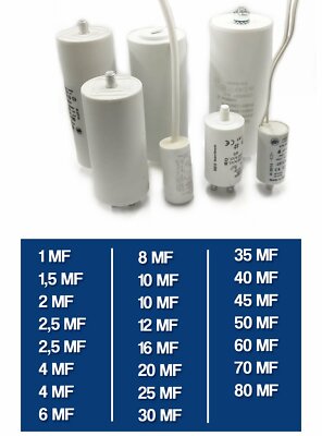 Ducati Condensatore Collegamento Faston 450v Avviamento Motore 8UF - Foto 5