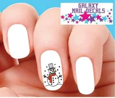 Waterslide Nail Decals - Set of 20 Christmas Holiday Snowman