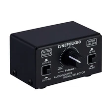 2-IN-2-OUT AUX/RCA Audio Switcher Box A/B Selector Splitter for Amplifier