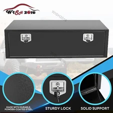 48'' X 14'' X 16'' Iron Underbody Truck Storage Tool Box w/Lock Heavy Duty Black
