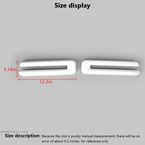 For Dodge RAM 1500 White ABS Front Center Grille Grill Insert Strip Trim cover - Picture 6 of 10