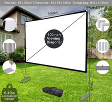 Skerell 90"x60" Indoor / Outdoor Projector Screen 3:2 Stands 7' height