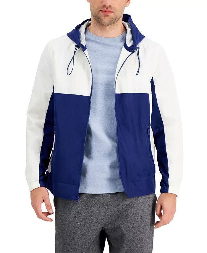 Мужская ветровка Alfani с цветными вставками в синюю клетку-Размер 2XL 7190₽