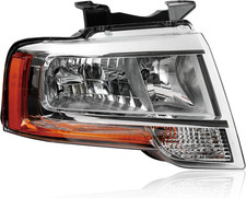 Chrome Headlights Compatible with 2015-2017 Ford Expedition