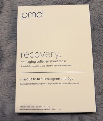  pmd RECOVERY Anti-Aging Collagen Sheet Mask, Pack of 5- New in box 
