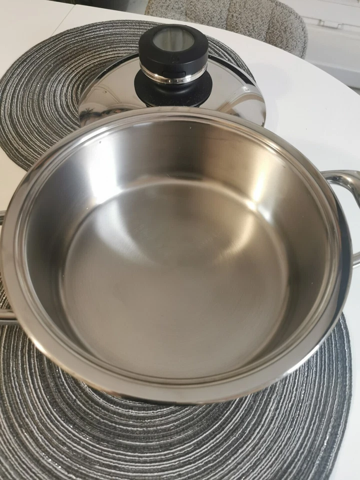 AMC, Premium Topf 24 cm , Tiefe 8 cm 3,5 Liter, Deckel Visiotherm Audiotherm - Bild 2 von 4