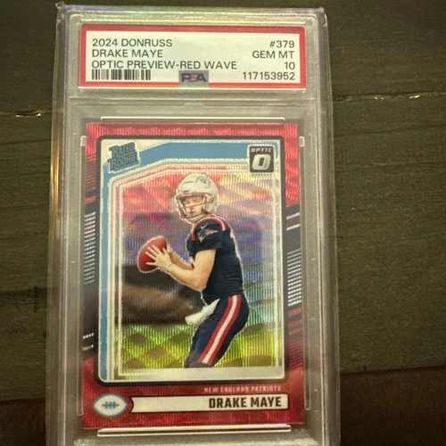 2024 Panini Donruss - Drake Maye Optic Preview Red Pandora RC - PSA 10!