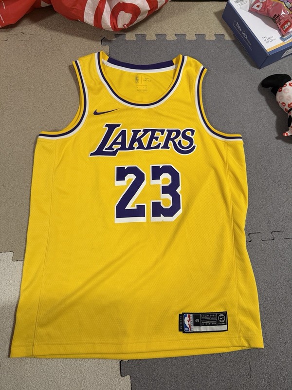Nike LeBron James Icon Edition Swingman Men's Jersey (LA Lakers), Amarillo/Field