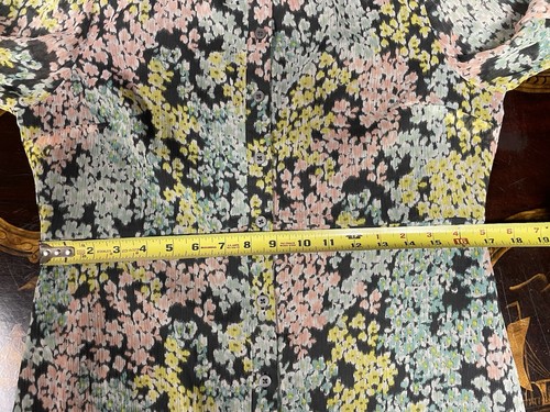 Ann Taylor Loft Floral Garden Button up Midi Shirt Dress Sheer Fairy Cottage 10 - Picture 15 of 20