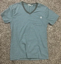 Cotopaxi Women's  T-Shirt Size Small Striped Pocket Llama