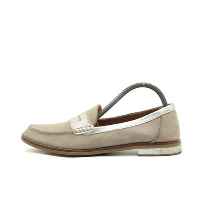 SPERRY Damen Slipper EU 39 STS85149 Beige Silber Textil Leder Low Top