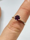 TJC small silver and garnet solitaire/engagement  ring UK size M new with tag