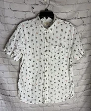 Marine Layer Mens Trippy Mushroom Print Button Up Shirt Size M/L