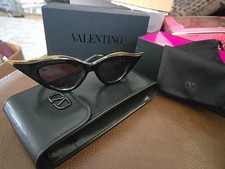  1K Valentino Garavani 5517 V-Goldcut I VLS 113A Gold Black Cat Eye Sunglasses