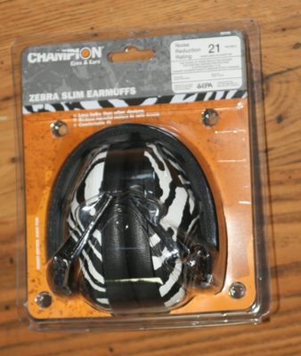 #ad Champion Noise Reduction Zebra Slim Earmuffs 55708 Hearing Protection NPR21 $7.99