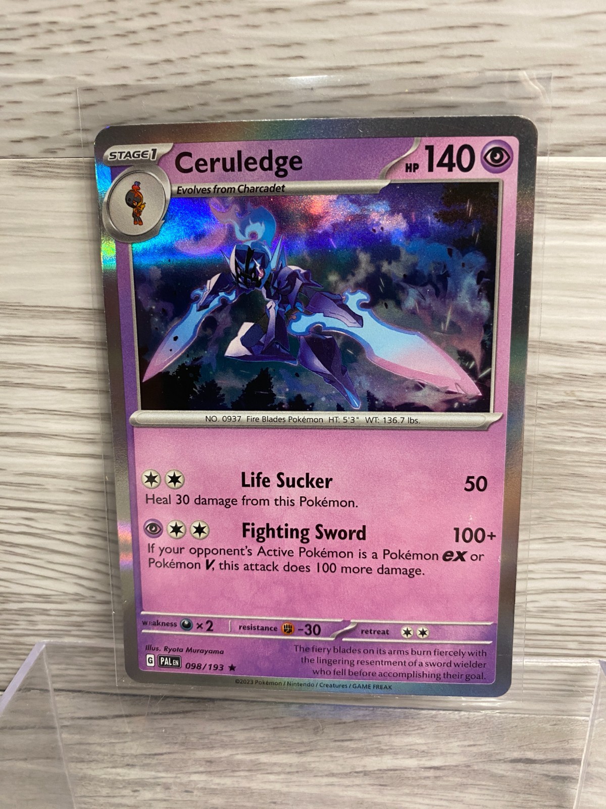 Pokémon TCG: Ceruledge - 098/193  Holo Rare  Paldea Evolved