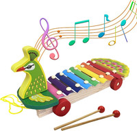 Xylophon Kinder Glockenspiel Mit 8 Farbigen Metall-Klangplatten, Musikspielzeug