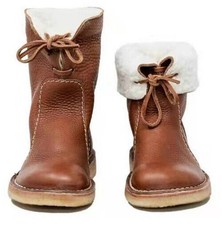 Stivali piatti misura caviglia foderati pelliccia caldo inverno impermeabile scarpe donna neve donna