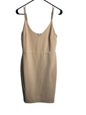 lulus womens sleeveless dress size medium cream tan beige