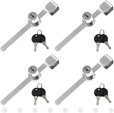 BTMB 4Pcs Drawer Display Case Showcase Sliding Glass Door Black, Silver 