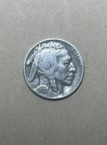 1930-P Buffalo Nickel Full Date Very Fine Plus Condition Nice Details #XR9
