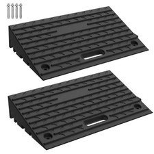 2PCS Kerb Ramps Rubber Portable Threshold Ramps with Handle Non-Slip Step Ramps