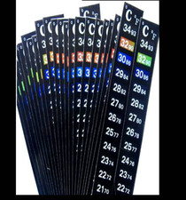 Job lot of 100 pcs x LCD ADHESIVE STRIP THERMOMETER STICK ON FISH TANK AQUARIUM