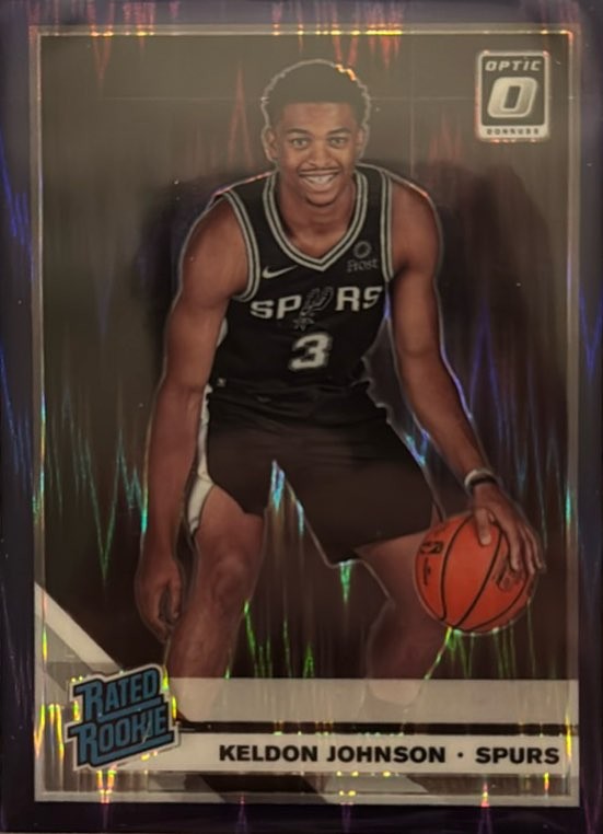 2019 Donruss Optic #186 Keldon Johnson Purple Shock