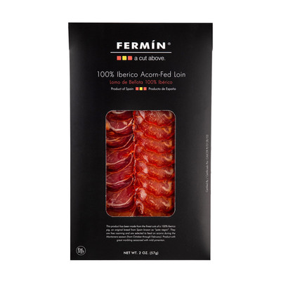 Fermin Sliced Iberico de Bellota Pork Loin   2 oz | 100% 2 Ounce (Pack of 1)