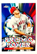 2021 Topps Chrome Mike Trout Refractor Card #PP-7 Prismic Power Angels Star!
